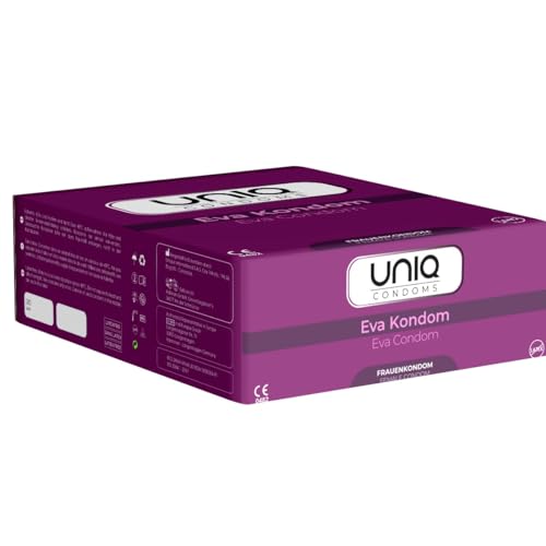 UNIQ Eva Frauenkondom, latexfreie Frauenkondome, Großpackung, Einheitsgröße, Kondom für Frau, 1 x 50 Stück