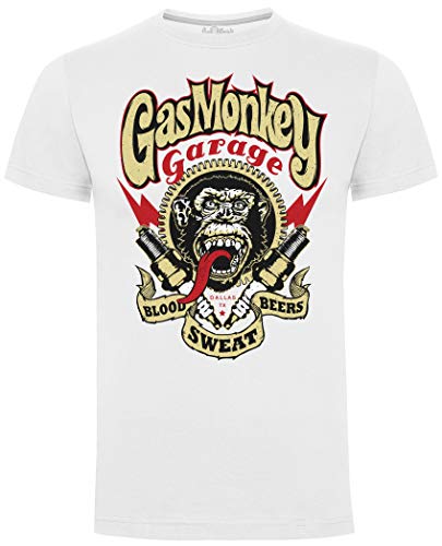 Gas Monkey Garage Herren T-Shirt Spark Plugs Weiß Gr. XL, weiß