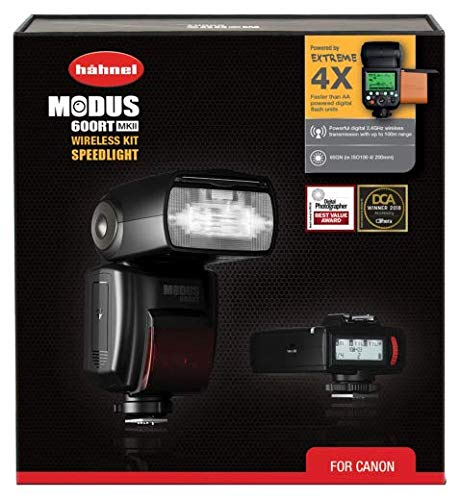 Hahnel Modus 600RT MK II Wireless Kit für Canon Slave-Flash schwarz – Blitze (Sklavenblitz, schwarz, 1,5 s, Canon, 5600 K, -7 – 90 °)
