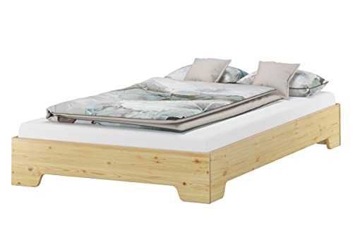 Erst-Holz® Stapelbett 120x200 großes Gästebett mit wählbarem Zubehör V-60.56-12, Ausstattung:ohne Zubehör
