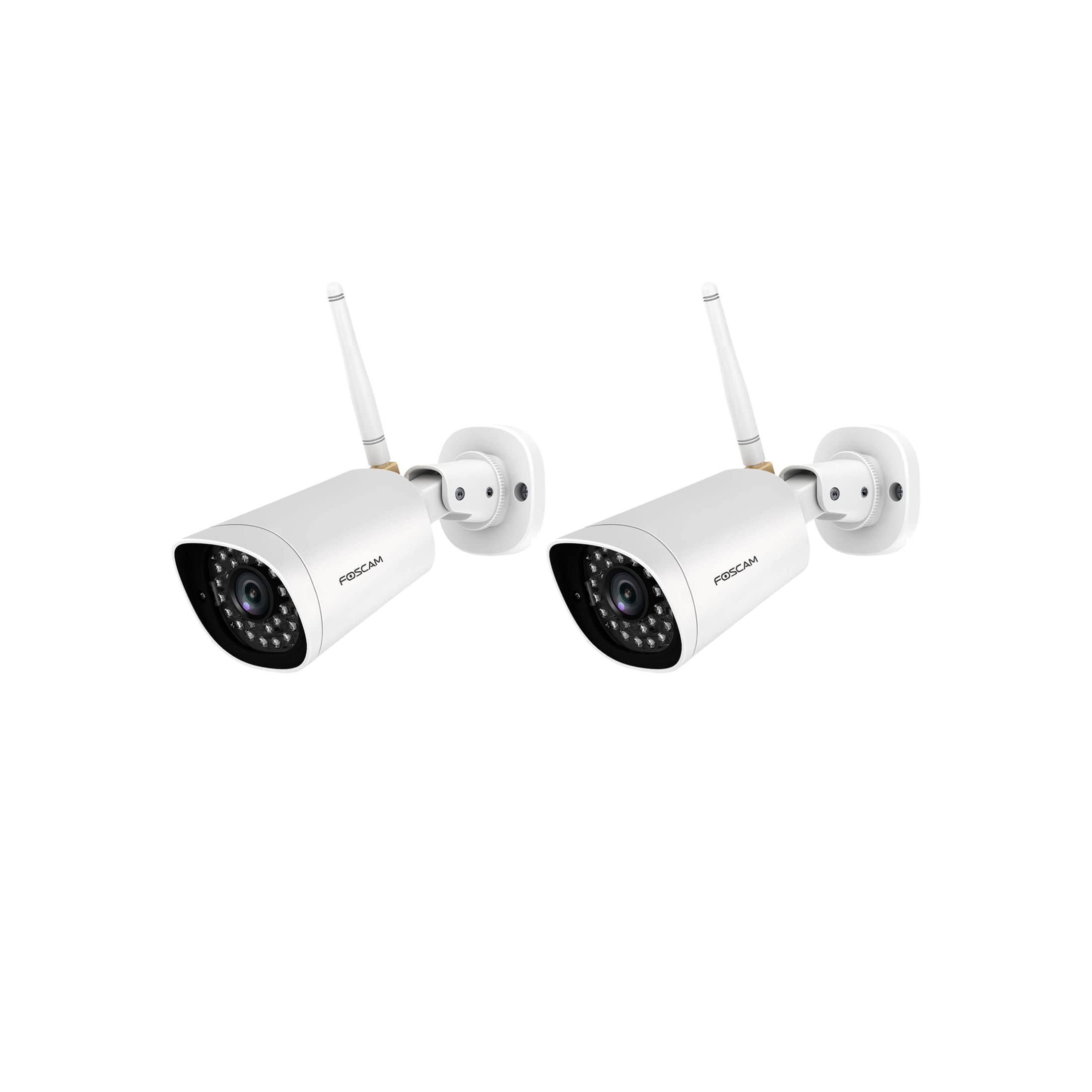 Foscam 2 Stück G4P – IP-Kamera für den Außenbereich 4 MP – Überwachungskamera WLAN mit Nachtsicht 20 m – Full HD 2K – Bewegungserkennung