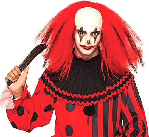 Forum Novelties Evil Clown Costume Wig, Red, One Size