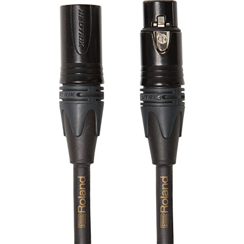 Roland Gold-Serie symmetrisches Mikrofonkabel - Neutrik XLR-Stecker, Länge: 1m - RMC-G3
