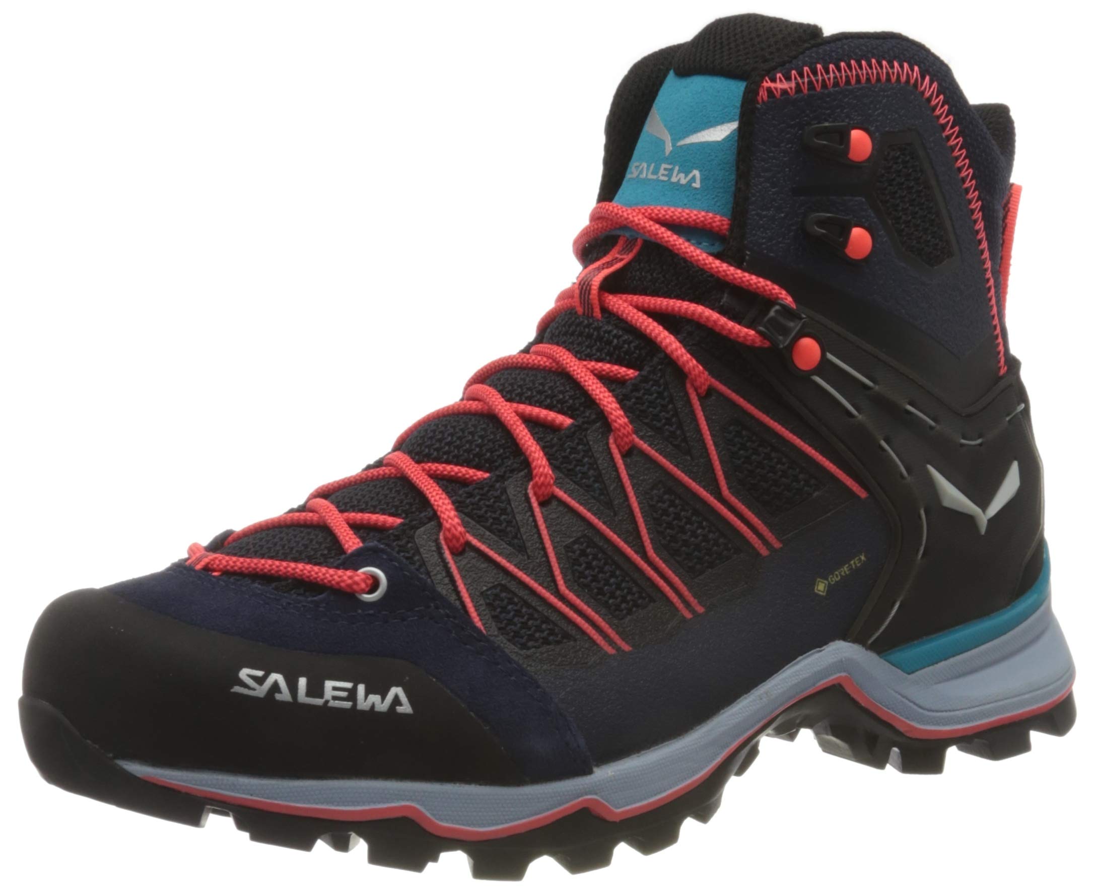 Salewa WS Mountain Trainer Lite Mid Gore-TEX Damen Trekking- & Wanderstiefel, Blau (Premium Navy/Blue Fog), 42 EU