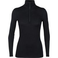 Icebreaker 200 oasis longsleeve half zip shirt women - merino damenshirt mit reißverschluss - black - gr.s