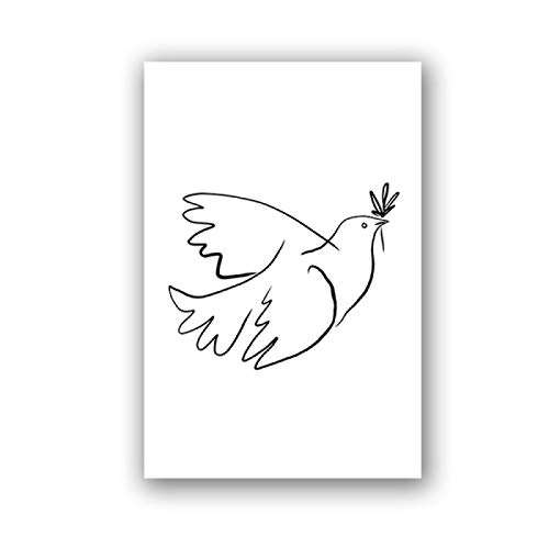 Pablo Picasso Druck Tiere Vogel Abstrakte Kunst Strichzeichnungen Malerei Bilder Skizzen Minimalistische Wandkunst Leinwanddrucke 30x45cm Rahmenlos