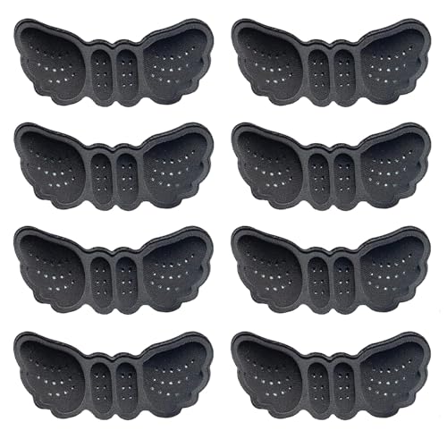 Fersenpolster Schuhe Heel Grips Liner Cushion Einsätze für lose Schuhe, verbesserter Schuhkomfort und Passform, Fersenschutz zur Vermeidung von Fersenblasen (Color : Black, Size : 8pcs-thick 6mm)