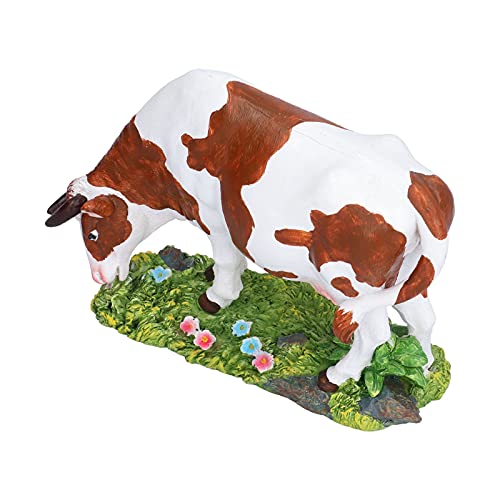 Voluxe Kuh Harz Ornamente, Kuhfiguren Feine Verarbeitung und Weiß für Schlafzimmer für Gartenarbeit(Kopf runter Kuh)