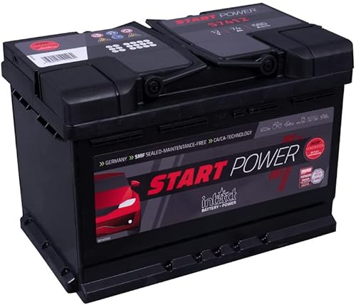intAct Start-Power 57412GUG Starterbatterie 12V 74Ah, 680A (EN) Kaltstartstrom, zuverlässige und wartungsarme Batterie mit erhöhtem Auslaufschutz