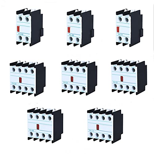Elektromagnetische Schalter Leistungsschalter 1 Stück, F4-22 F4-11 LA1-DN22 LA1-DN11 Schütz Block Hilfskontakthilfe for CJX2 LC1-D AC Schütz 4 Pole. Elektrische Anlagen (Color : F4-22 2no2nc)