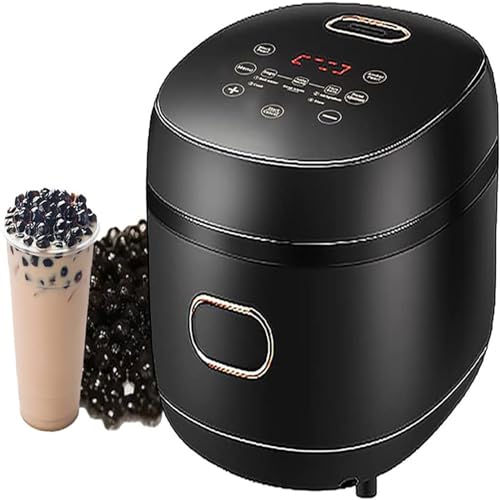 Fully Automatic Pearl Tapioca Cooker, 5L Commercial Boba Pearl Tapioca Pot 900W Boiling Pearls Maker with Touch Screen for Milk Tea Coffee Shop Restaurant