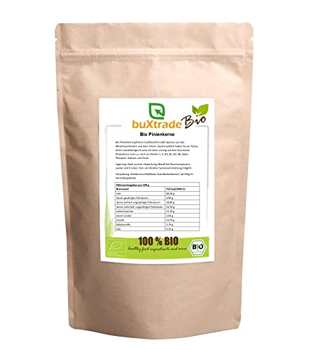 10 kg Bio Pinienkerne | Grade A1 | naturbelassen | pflanzlich | fein & aromatisch | Pine Nuts | Nature |