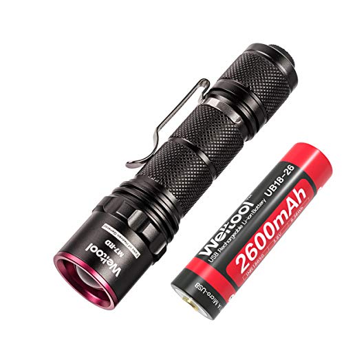 Weltool M7-RD LED Taschenlampe rot Licht, LED taktische Taschenlampe, mit Batterie, behält Nachtsichtfunktion, für Luftfahrt, Astronomie, Kartenbetrachtung, Überprüfung Wartung
