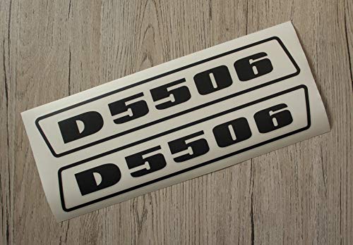 Deutz Aufkleber für Traktor D5506 Logo Emblem Sticker Label schwarz (bis 1974)