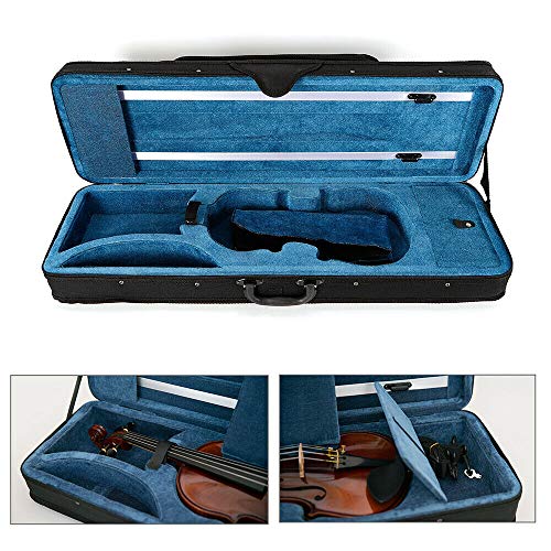 4/4 Geige Koffer - Violine Case Geigenkasten mit Rucksackriemen, Geige Koffer Kasten 2 Stück verstellbarer Gurt, ideal für den Transport und Schutz von Violinen