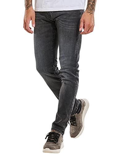 emilio adani Herren Jeans Slim Fit, 34096, Schwarz in Größe 31/32