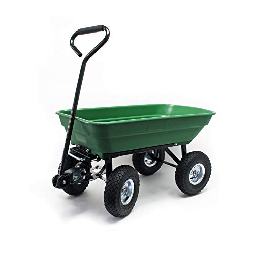 Gartenwagen mit Kippfunktion, Volumen 50l, Tragkraft 200kg, Handwagen Bollerwagen
