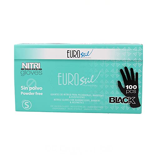 EUROSTIL Nitril-Handschuhe, puderfrei, 100 Stück, klein/S (06686), Standard, einzigartig