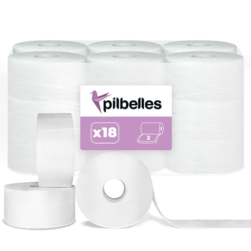 Industrielles Toilettenpapier Doppelschicht - 18 Rollen, 95 m/Rolle - Industrielles Toilettenpapier Laminatpaste