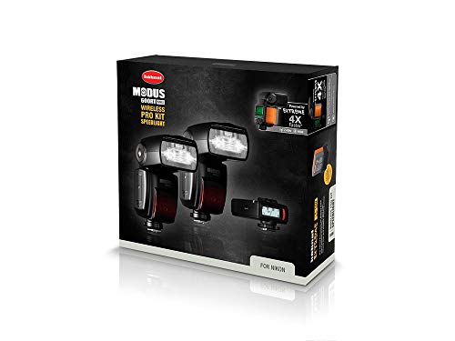 Hahnel Modus 600RT MK II Pro Kit for Nikon Slave-Blitz Schwarz - Kamerablitze (Slave-Blitz, Schwarz, 1,5 s, Nikon, 5600 K, -7-90°)