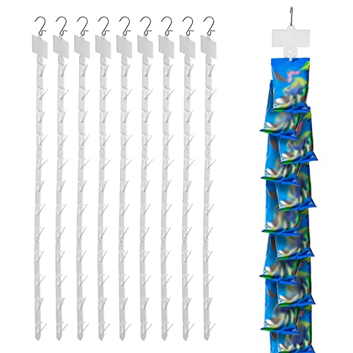 10 Stück Station Hanging Merchandise Strips with Hooks, Display Merchandise Strips for Retail Display with Label Header