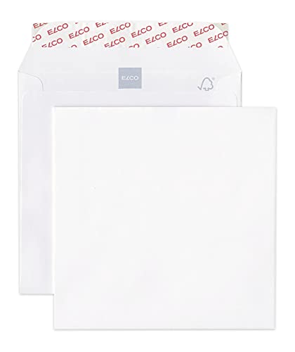 Elco Quadratische Kuvert, Box mit 500 Kuvert, Haftklebeverschluss165x165120gweiss