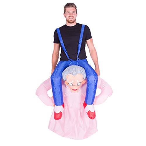 Bodysocks® Aufblasbares Oma (Alte Frau) Kostüm für Erwachsene