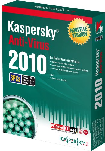 Kaspersky antivirus 2010 (3 postes, 1 an)