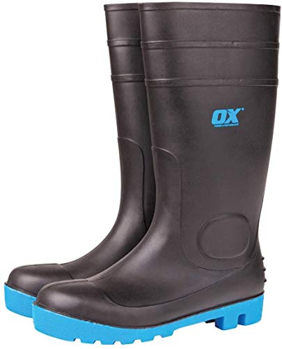 OX OX-S242412 Safety Wellington Size 12 Boots, schwarz/blau,