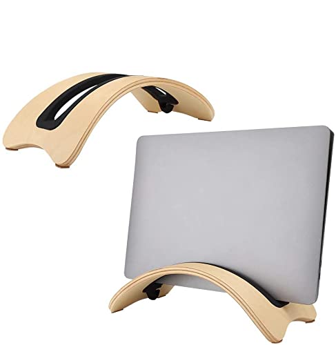 Nannigr Schreibtisch-Organizer, Tablet-Ständer Rohholz mit 1 Halterung für MacBook Pro(Birch)