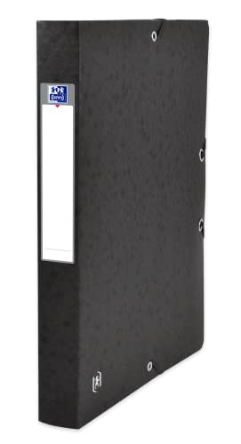 Oxford Sammelbox A4, aus Karton, 4 cm Rückenbreite, schwarz, 9 Stück