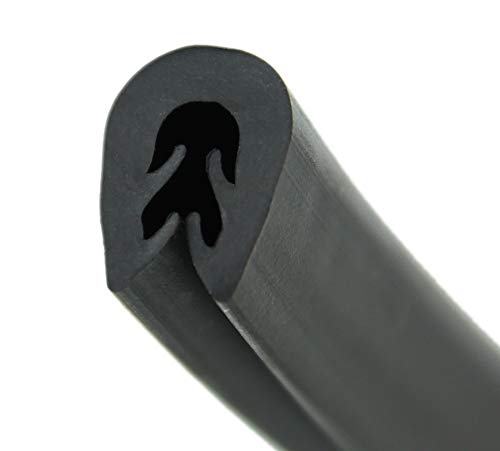 KS-TPE3-5S Kantenschutz aus Thermoplast (TPE) von SMI-Kantenschutzprofi - Klemmbereich 3,0-5,0 mm - Schwarz- Klemmprofil - einfache Montage, selbstklemmend ohne Kleber (10 m)