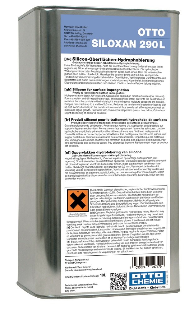 OTTO Siloxan 290L Silikon-Oberflächen-Hydrophobierung 5 Liter Blech Kanister