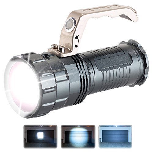KryoLights Handscheinwerfer: Extrahelle Akku-LED-Handlampe TRC-410 CREE LED, 400lm, 10W, IP44 (LED Handstrahler)