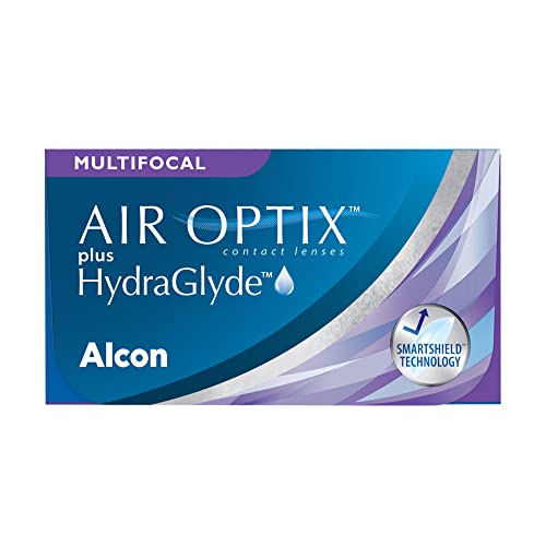 Air Optix plus HydraGlyde Multifocal Monatslinsen weich, 3 Stück, / BC 8.6 mm / DIA 14.2 mm / ADD HIGH / -3.25 Dioptrien, blau
