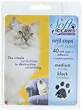 SOFTCLAWS® Krallenschutzes für Katzen - Medium - Schwarz