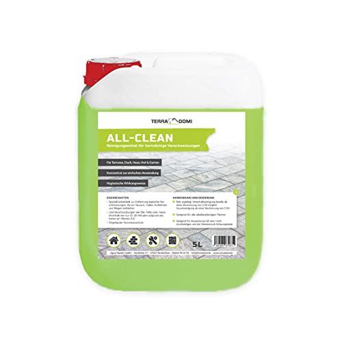 5 L All-Clean -Starker Außen Reiniger für Terrassen, Wege, Häuser, Hallen, Tore und Maschinen
