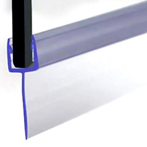 VeeBath SEAL006-P Essentials F-Typ Duschtürdichtung – 4–6 mm dickes Glas bis 16 mm Lücke, farblos