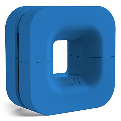 NZXT Puck - Kabelmanagement und Headset-Halterung - Kompakte Baugröße - Silikonmaterial - Kraftvoller Magnet für Montage am Gehäuse - Blau