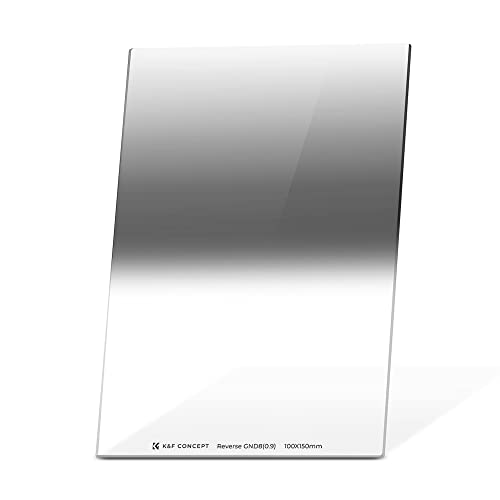 K&F Concept Reverse GND8 Grauverlaufsfilter Rechteckfilter ND 0,9 mit umgekehrtem Grauverlauf 100x150x2mm