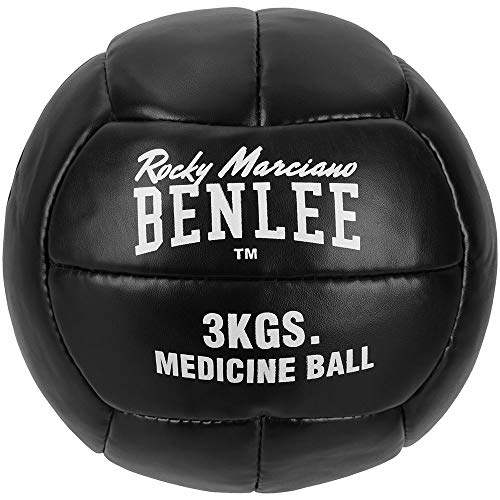 BENLEE Rocky Marciano Unisex – Erwachsene PAVELEY Artificial Leather Medicine Ball, Black, 3kg