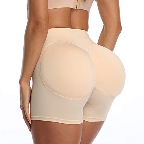 CANDYANA Silikon gepolsterte Butt Lifter Pants Frauen Fake Hips Enhancer Kurze Slips, Hip Enhancer Butt Lifter Taillentrainer Control Boyshorts
