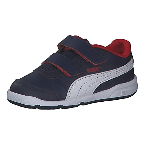 Puma Unisex-Kinder Stepfleex 2 Sl Ve V Inf Sneaker, Blau (Peacoat White-Flame Scarlet 03), 24 EU