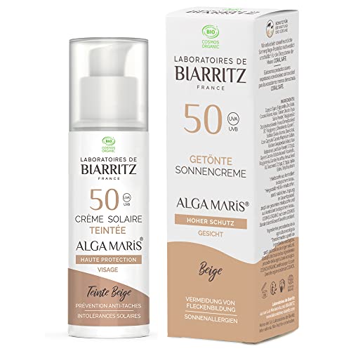 Laboratoires de Biarritz Alga Maris Getönte Sonnencreme Gesicht LSF, Beige, 50 ml