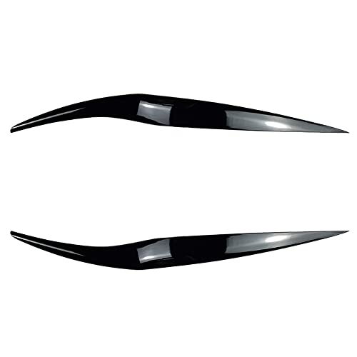 RIVNN Frontscheinwerferabdeckung Scheinwerferlampe Augenlid Augenbrauenverkleidung ABS für Fiesta MK6.5 2013-2017 Hellschwarz