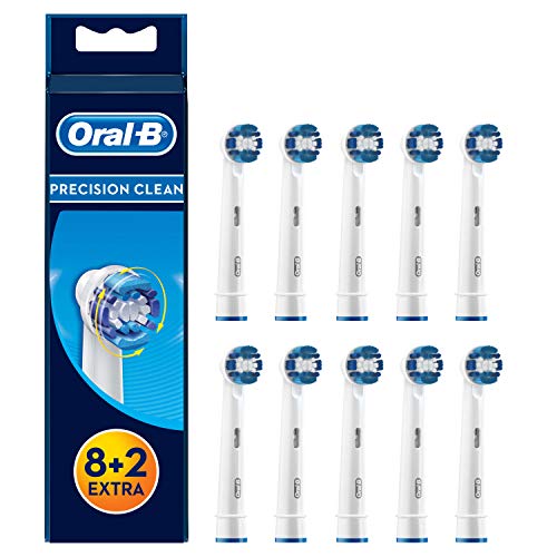 Oral-B Precision Clean Aufsteckbürsten, Briefkastenfähige Verpackung, 8+2 Stück
