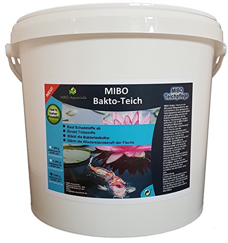 MIBO Bakto Teich 5kg Teichpflege Wasseraufbereiter Schlammabbau Filteraktivator 5kg ausreichend für 150.000 Liter