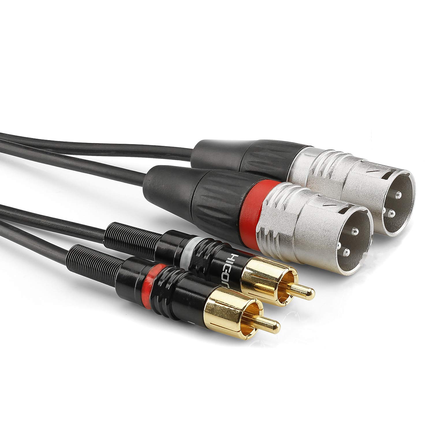 Sommer Cable HBP-M2C2-0600 Audio Adapterkabel [2X Cinch-Stecker - 2X XLR-Stecker 3 polig] 6.00m Schw