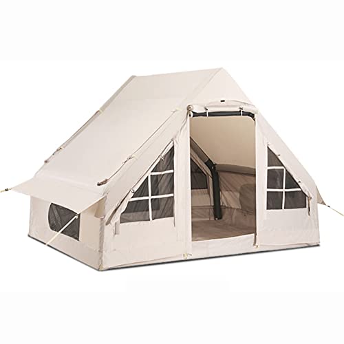 Glamping-Zelt aufblasbar, einfacher Aufbau mit Pumpe, Oxford-Campingzelt, 4–6 Personen, große Zelte für Camping-Erwachsene, wasserdichtes Luftzelt