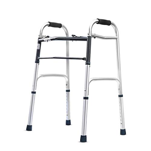 Gehhilfe für ältere Menschen – Treppenauf- und -ab-Gehhilfe aus leichtem Aluminium mit verstellbarer Gehhilfe und einziehbarem, vierzackigem Gehstock für ältere Menschen
